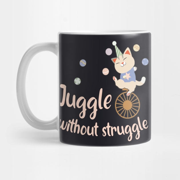 Juggling funny Circus Cat Juggler by Foxxy Merch